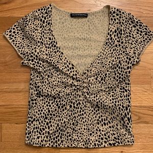 brandy melville cheetah gina shirt